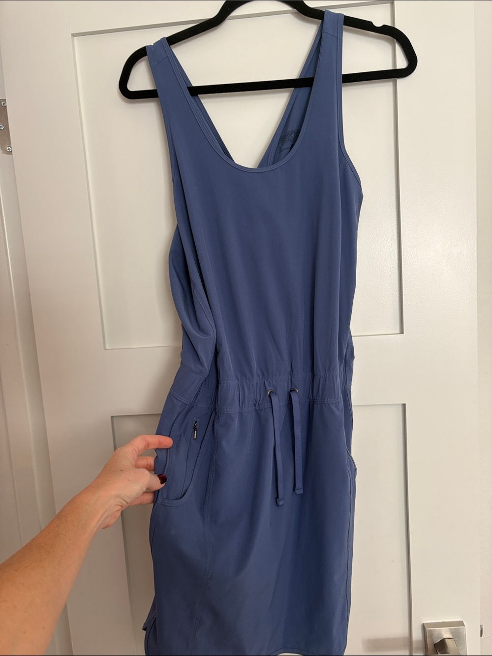 Patagonia Sleeveless Midi Dress in Dusty Blue